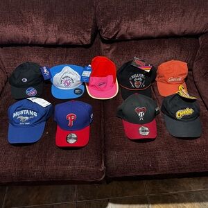 Caps/Hats Unisex Various Brands & Styles Brand New Lot of 9 Various Sizes‎